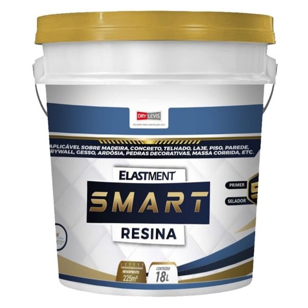 Smart Resina Primer Multiuso Elastment 18L Drylevis Smart Resina Multiuso Elastment Preto 18l Rodapé e Pared Interna