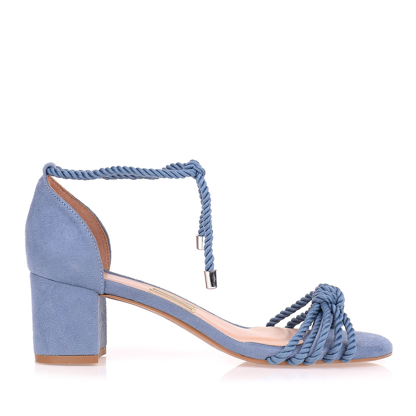 Sandália Salto Médio Cord N.Denim
