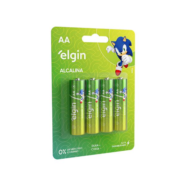 Pilhas Alcalinas - AA4 - 4 Unidades - Elgin
