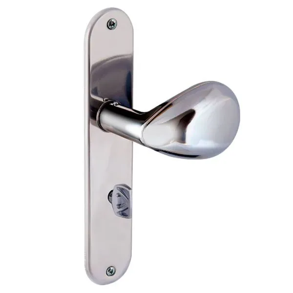 Fechadura para Banheiro Golf F2800-80 para Porta de Madeira Inox Polido Aliança Importação Fechadura para Banheiro Golf F2800-80 Porta de Madeira Inox Polido Aliança