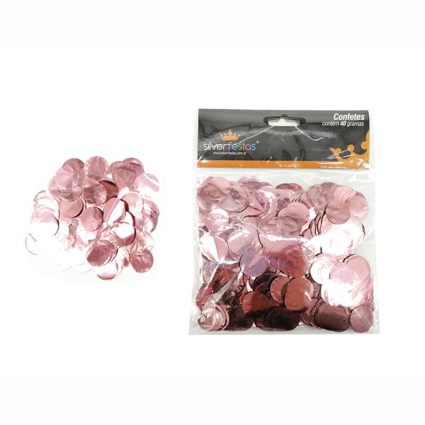 Confete Silver Redondo Rosé Gold 40g