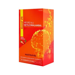 Suplemento Alimentar Good Vit Neuro B12 Sabor Morango 60 Comprimidos Mastigáveis