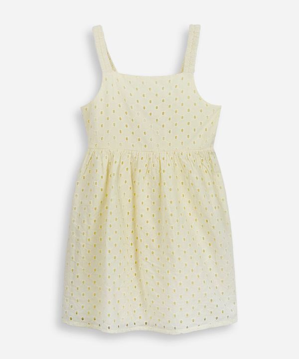 vestido alça fina infantil de laise amarelo 6