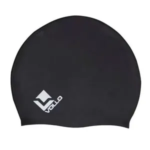 Touca de Natação Hidroginástica em Silicone Adulto com Proteção Capilar Preto Vollo Sports Touca de Natação Hidroginástica Silicone Adulto Preto Vollo Sports