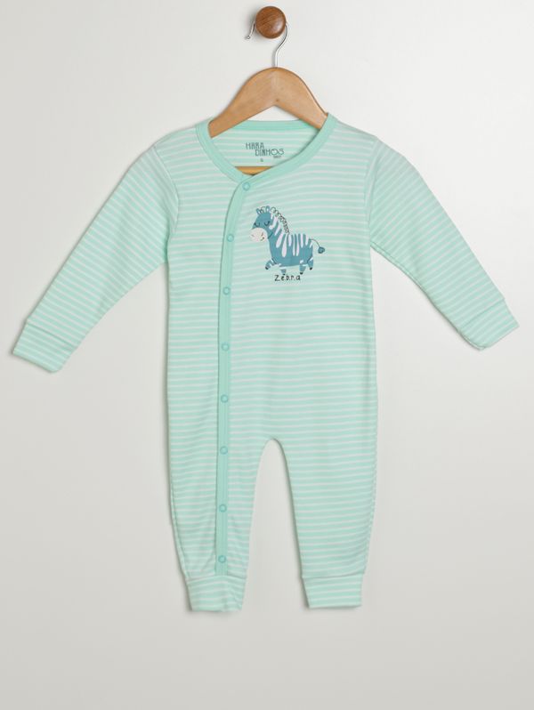 Macacão Suedine Infantil Para Bebê - VERDE P