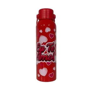 Garrafa Interponte Eu Te Amo Alumínio 600ml HG70212 (MP)
