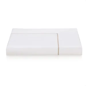 Duvet Queen 100% Algodão Egípcio 300 fios Portello Branco/Legno