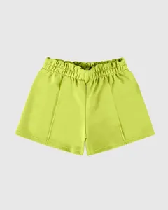 Shorts Infantil Menina Clochard Recorte Frontal Em Moletinho Malwee Kids Verde - 8