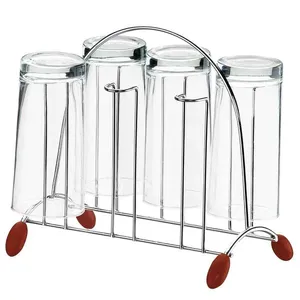 Suporte Para Copo Utimil Cromado e Vermelho CR533