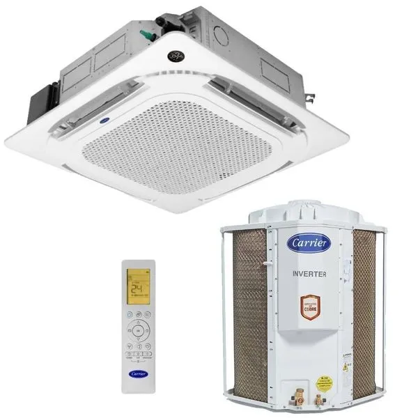 Ar Condicionado Split Cassete Carrier 4 Vias 36000 BTUs Frio Inverter 220V Monofásico 38CCVD36515MC