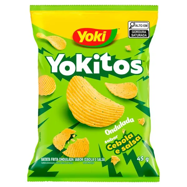 Batata Frita Ondulada Cebola e Salsa 45g 4502 - Yokitos