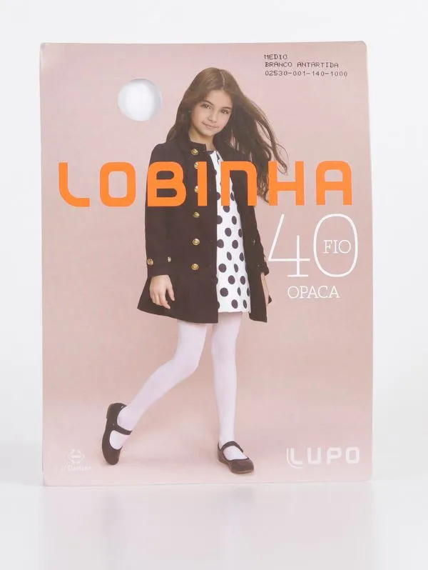 Meia-Calça Fio 40 Lupo Infantil Para Menina - Branco BB