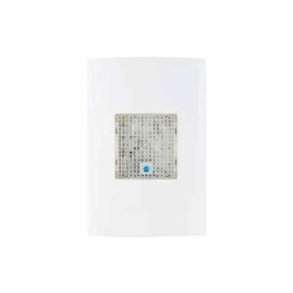 Luz De Emergência Margirius Clean-sleek 5 Leds Premium Com Placa 4x2 Branca
