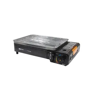 Fogareiro e Churrasqueira Magus 3 em 1 com Chapa, Grelha e Fogão Tradicional com Acendedor Automático Preto Flex Fogareiro e Churrasqueira Magus 3 em 1 com Acendedor Automático Preto Flex