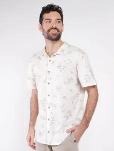 Camisa Manga Curta Masculina BEGE M