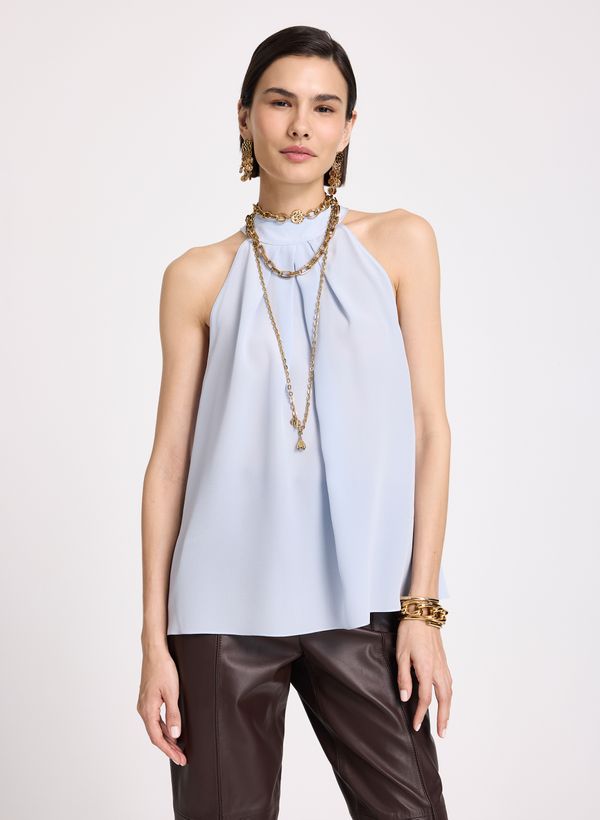 Blusa Le Lis Maxine Pregas Seda Feminina 48