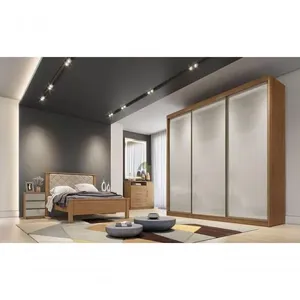 Guarda Roupa Casal 3 Portas 6 Gavetas - Logan-cumaru/fendi - Móveis Horizonte