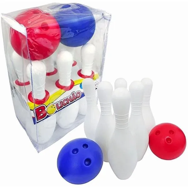 Jogo de Boliche Mega Boliche Mania 53cm com 6 Pinos e 2 Bolas Colorido Le Plastic Jogo de Boliche Mega Boliche Mania 53cm 8 Peças Le Plastic