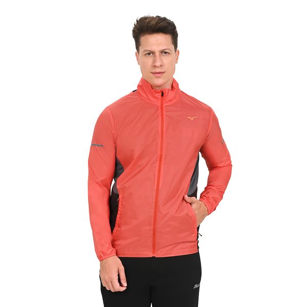 Jaqueta de Corrida Masculina Mizuno Aero G Laranja