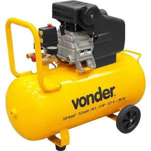 Motocompressor de Ar 2,0cv 25L 8,0 pcm 80lbs MCV25 2 Saídas - VONDER Motocompressor de Ar 2,0cv 25L 6,5pcm 80lbs MCV25 127V 2 Saídas - VONDER