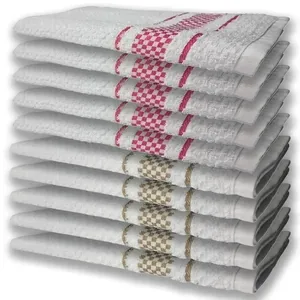 10 Panos De Prato Atoalhado Felpudo 5 Rosa 5 Marrom