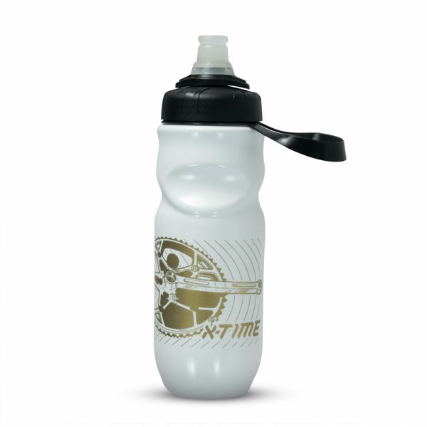 Garrafa garrafinha Caramanhola bike X-Time Fast 650 ml nylon Preto