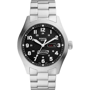 Relógio Fossil Masculino Ref:Fs5976/1kn Solar Casual Prateado