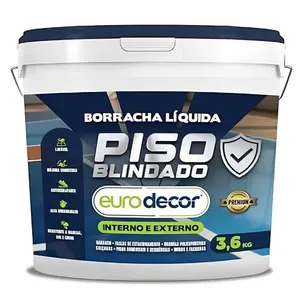 Borracha Líquida para Piso 3,6kg 03.01.01.2009 Revestimento Antiderrapante Azul Eurodecor Borracha Líquida para Piso 3,6kg 03.01.01.2009 Impermeável Azul Eurodecor