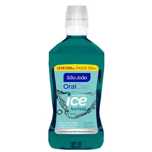 Enxaguante Bucal São João Ca Hortelã Leve 500ml Pague 350ml ENX BUCAL SAO JOAO CA LV500 PG350ML HORT