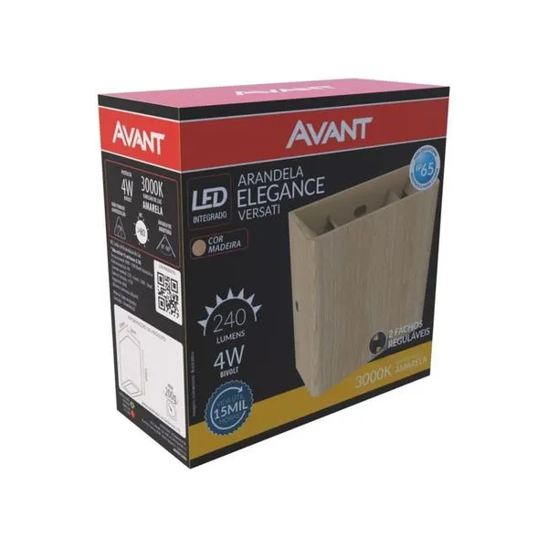 Arandela Versat, 4w, 3000k-luz Amarela, Bivolt, Avant