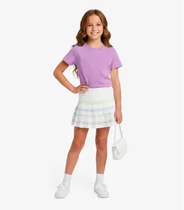 Blusa Infantil Menina Manga Curta Lisa Soletex Roxo 6