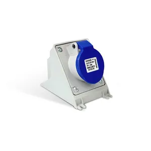 Tomada Fixa Sobrepor 2p T 16a 200v 250v 6h Ip44 Azul Newkon Steck