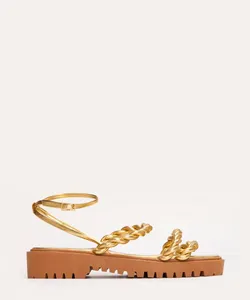 rasteirinha flatform tira torcida oneself dourada 38