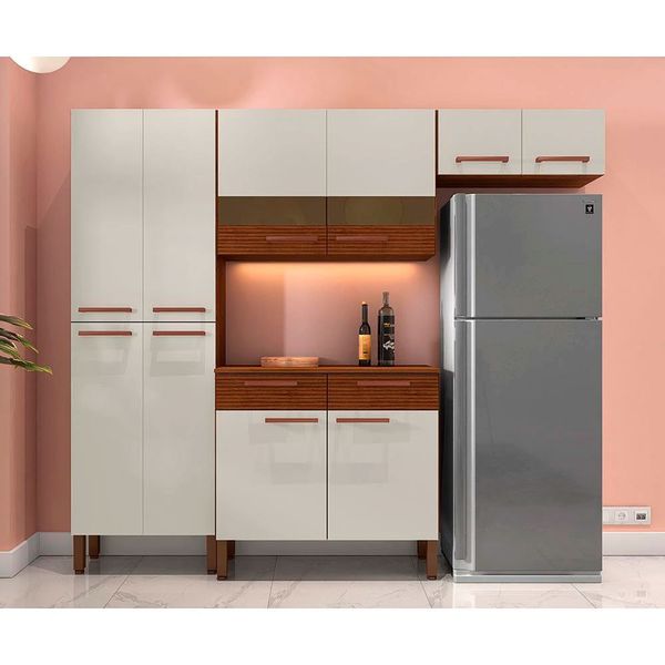 Cozinha Compacta Nala com 10 Portas, 2 Gavetas e 4 Prateleiras Kit`s Paraná n/a
