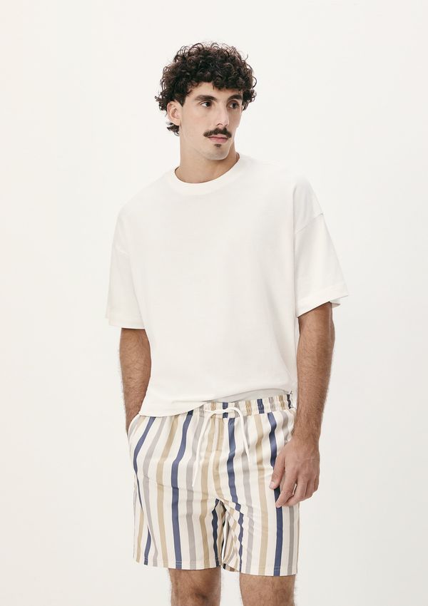 Shorts Praia Masculino Estampado - Off white XXG