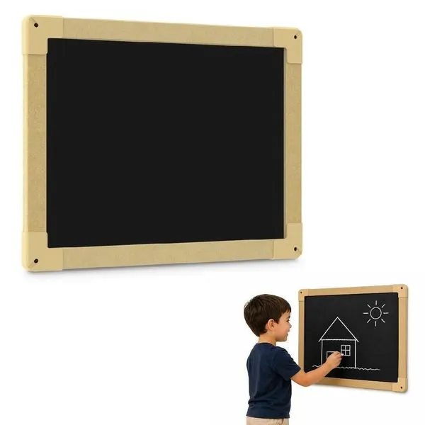 Lousa Quadro Negro Utibom em Madeira para Giz 30x40cm Mural de Parede Estudo Recados Infantil Restaurante Preto Lousa Quadro Negro Utibom em Mdf para Giz 30x40cm para Parede Estudo Escritório e Casa Preto