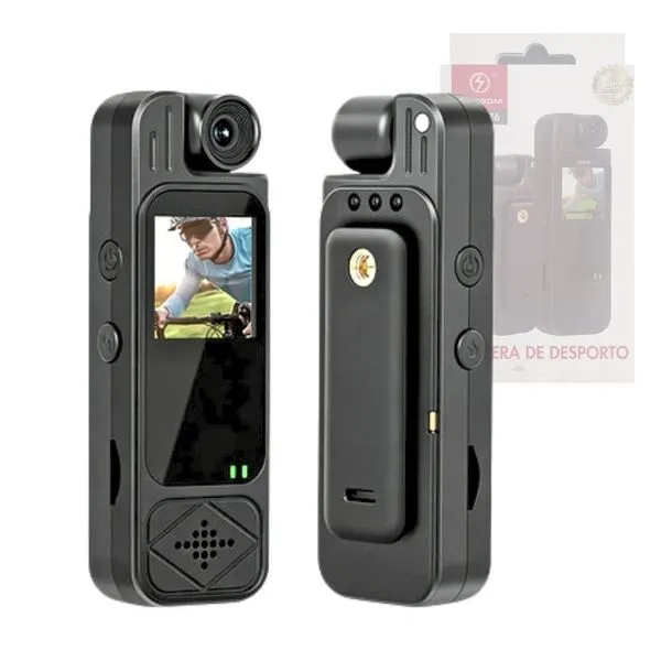 Câmera de Ação Esportiva Kapbom Full Hd à Prova D'água com 1 Unidade na Embalagem Câmera de Ação Esportiva Kapbom Full Hd à Prova D'água para Uso Externo