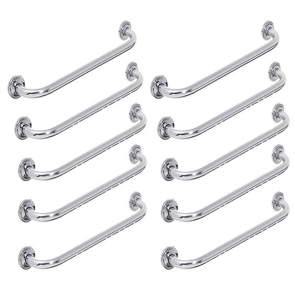 Alça Barra Apoio 60Cm Inox Kit 10 Uni Idoso Cadeirante