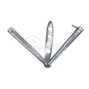 Knife Silver Butterfly Prata Borboleta Dobrável Inox