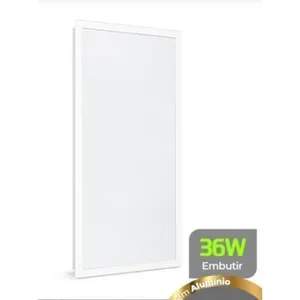 Placa LED Embutir Ller4361 36W 4000K Quadrada com Backlight Autovolt 100V~240V Fluxo 6240 LÚMENS IP20 Placa LED Embutir Ller4361 36W 4000K Quadrada com Backlight Autovolt 100V~240V IP20