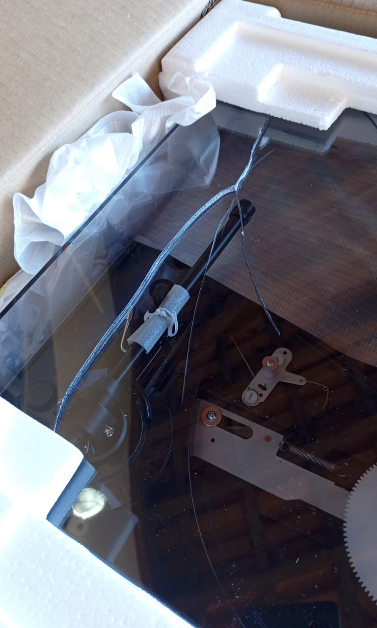 COM TAMPA QUEBRADA Denon Dp-300f Toca Discos Automático 120v