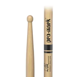 Baqueta American Hickory Simon Phillips TX707W Ponta Redonda Madeira Natural Promark Baqueta American Hickory Simon Phillips TX707W Madeira Natural Promark