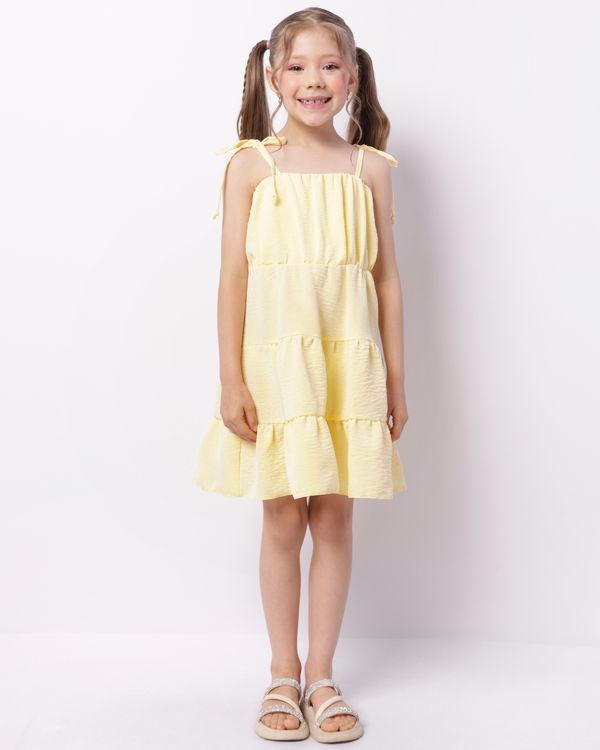 Vestido Infantil Curto Alcinha Três Marias Amarelo 10