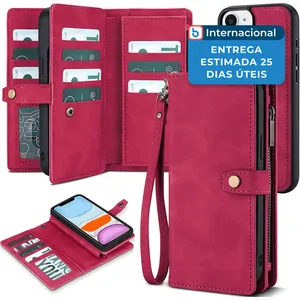 Capinha para iPhone 11 Twohead Magnética com Porta-Cartões Rosa Pink A-MBI
