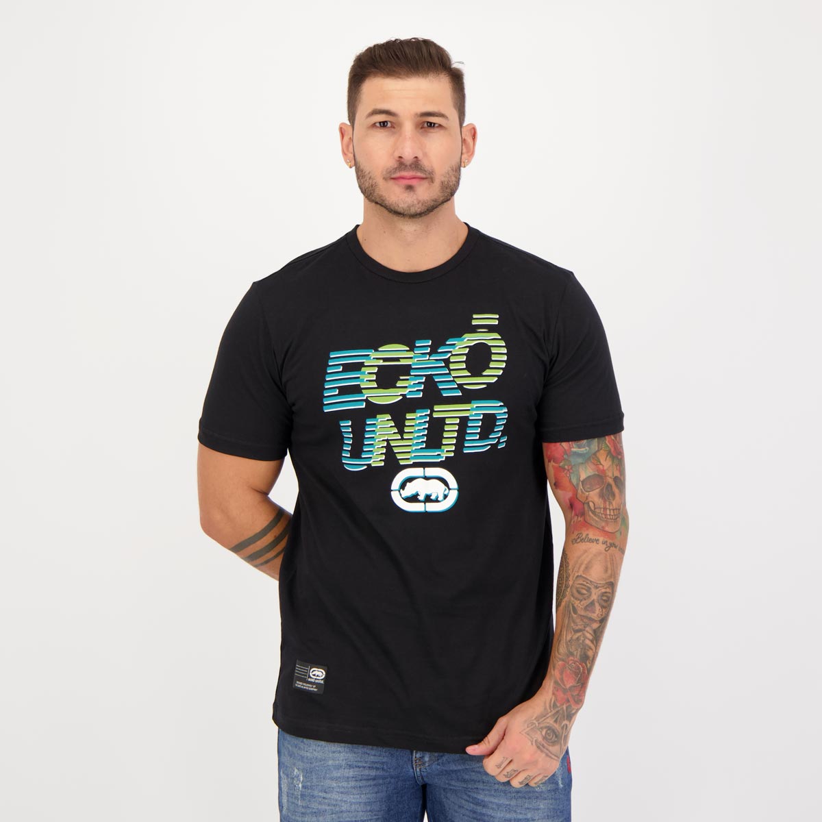 Camiseta Ecko Print Basic Preta