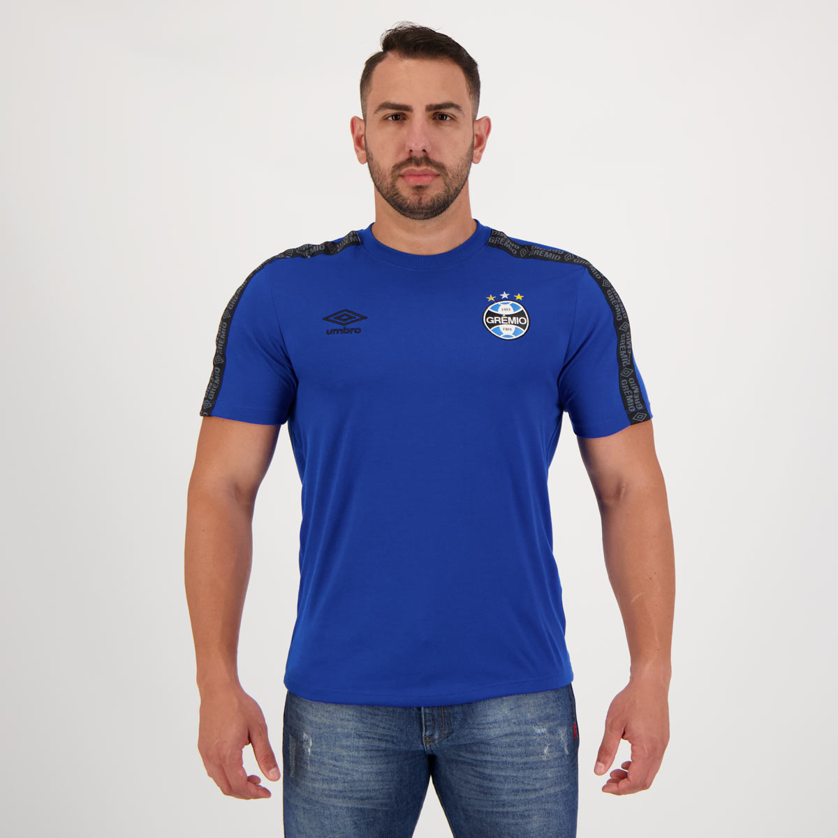 Camisa Umbro Grêmio Concentração 2022 Azul