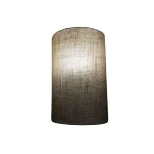 Arandela Meia Cana Md-2031 Cúpula Em Tecido 30-18x16cm Rustico Bege - Bivolt