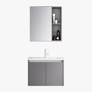 Kit Gabinete Completo Delicatto Para Banheiro PVC E Fibra Carbono (MP)