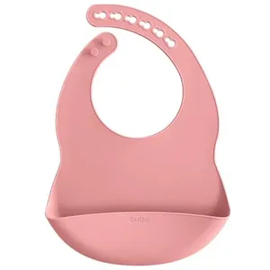Babador Com Pega Migalhas Em Silicone - Buba - Rosa Babador Cata Migalhas Buba de Silicone Rosa Único
