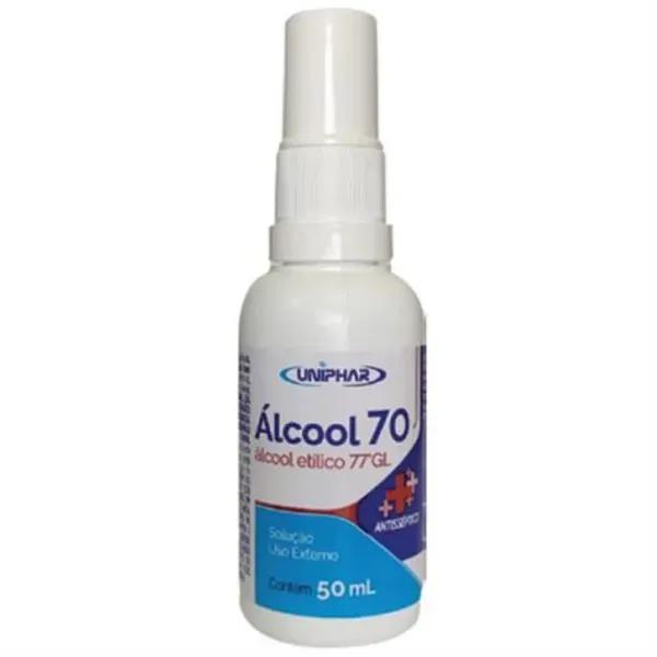 Álcool 70% 50ml Spray Uniphar ALCOOL 70% 50ML SPRAY UNIPHAR